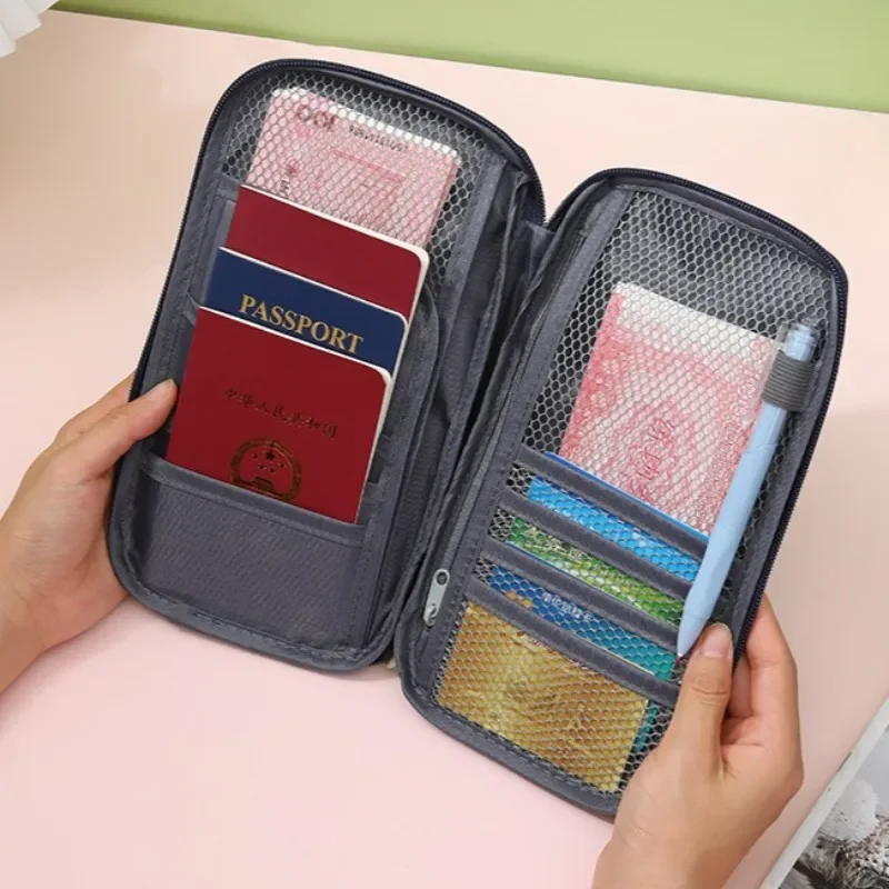 Multi-Functional Wallet-Style Travel Document Holder Men's Women's Style Passport Wallet Organizer Bag Wholesale Stock Available