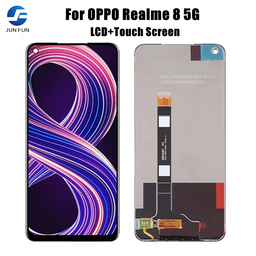 

ЖК-экран 6,5 дюйма для OPPO Realme 8 5G, ЖК-дисплей, экран с дигитайзером в сборе, замена для Realme 8 RMX3241 LCD