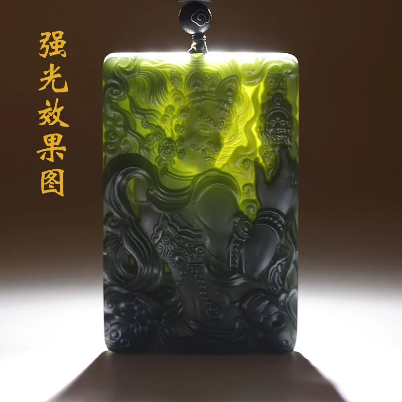 

Natural hetian jade carve Guanyin Buddha Patronus pendant Bless peace necklace jewellery fashion for women men lucky gifts