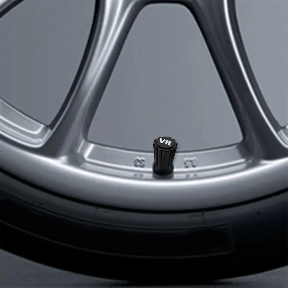 Tire Valve Caps Tire Valve Cap Tire Stem Cover 8 Pcs Tyre Tire Valve Stem Caps Dustproof Wheel Air Valve Cover With VR VL HR HL Printing ABS Plastic Caps