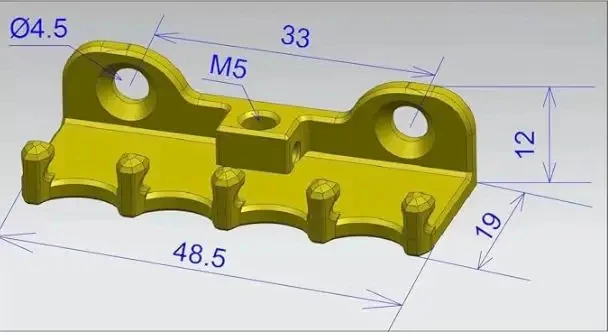 E-Gitarre Tremolo Bridge Feder klaue voller massiver Messing haken mit Schraube – Detail 1