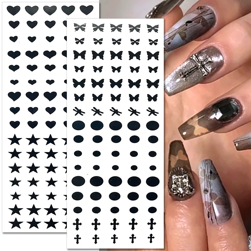 Nail Airbrush Stencils Butterfly Flower Leaf Nail Stickers French Star  Heart Decals Hollow Nail Template Stencil Tool Decor - AliExpress