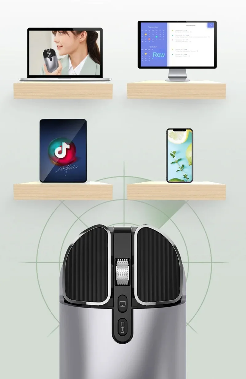 Xiaomi Wireless Mouse 2.4 GHz Anti-Slip Desktop Key 1600 DPI Adjustable USB Rechargeable Dual Model Silence Office Mouse Windows