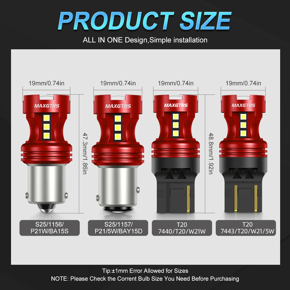 2x ��Ʈ�κ� �÷��� P21W S25 1156 Ba15S 3030 LED Ĩ ���� ����ũ 7443 7440 1157 �ڵ��� ���� ���� ���� �̵� ��� ������