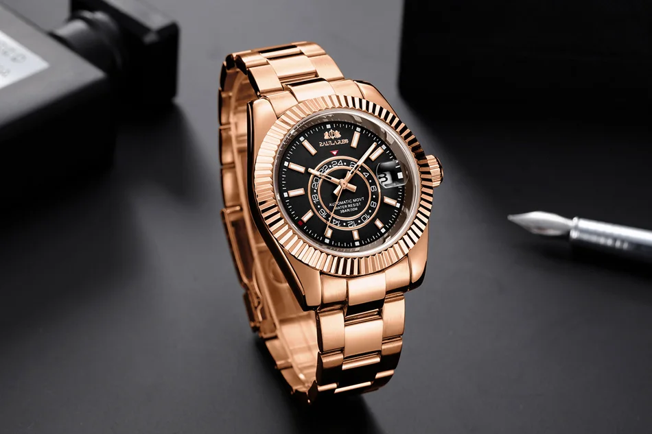 High Quality Automatic Mens Watches Top Luxury Sport Mechanical Watch Fashion Full Stainless Steel AAA Clocks Relogio Masculino