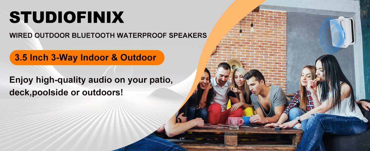 Premium Bluetooth Outdoor Wall Speakers For Patio And Decking_voghion.com