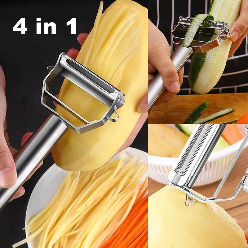 Kitchen Vegetable Peeler Stainless Steel Melon Planer Double-Head Potato  Peeler Multifunction Fruit Peeler Kitchen Accessories - AliExpress