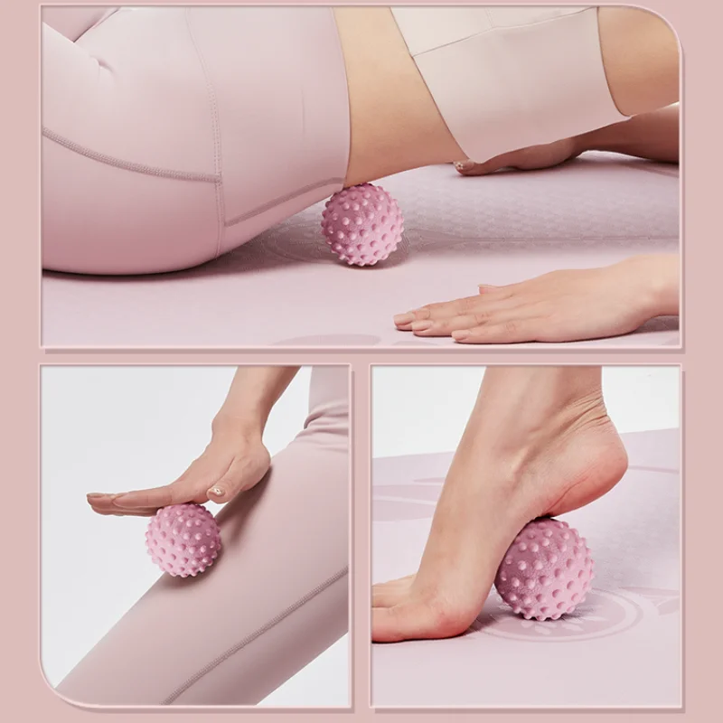 TPE Massage Yoga Ball, Medical Exercise, Peanut Fascia Roller, Back Foot, Relax Muscles, Shoulder, Neck, Solid, Gym