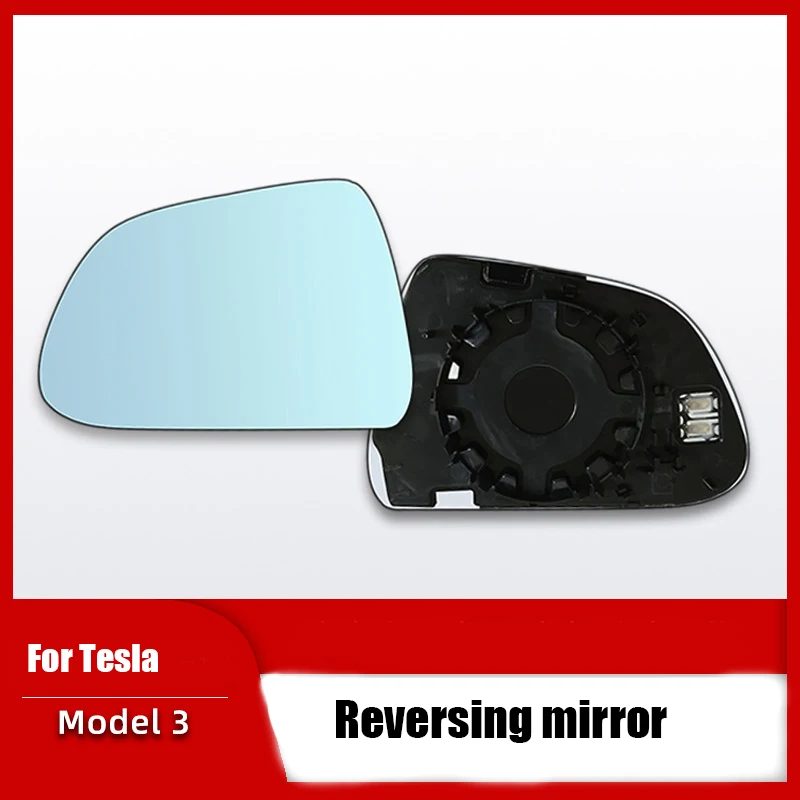 For Tesla Model Y Model 3 Wide-Angle Car Large Vision Rearview Mirror Heating Replacement Anti Glare Dazzle Reversing Glass Lens