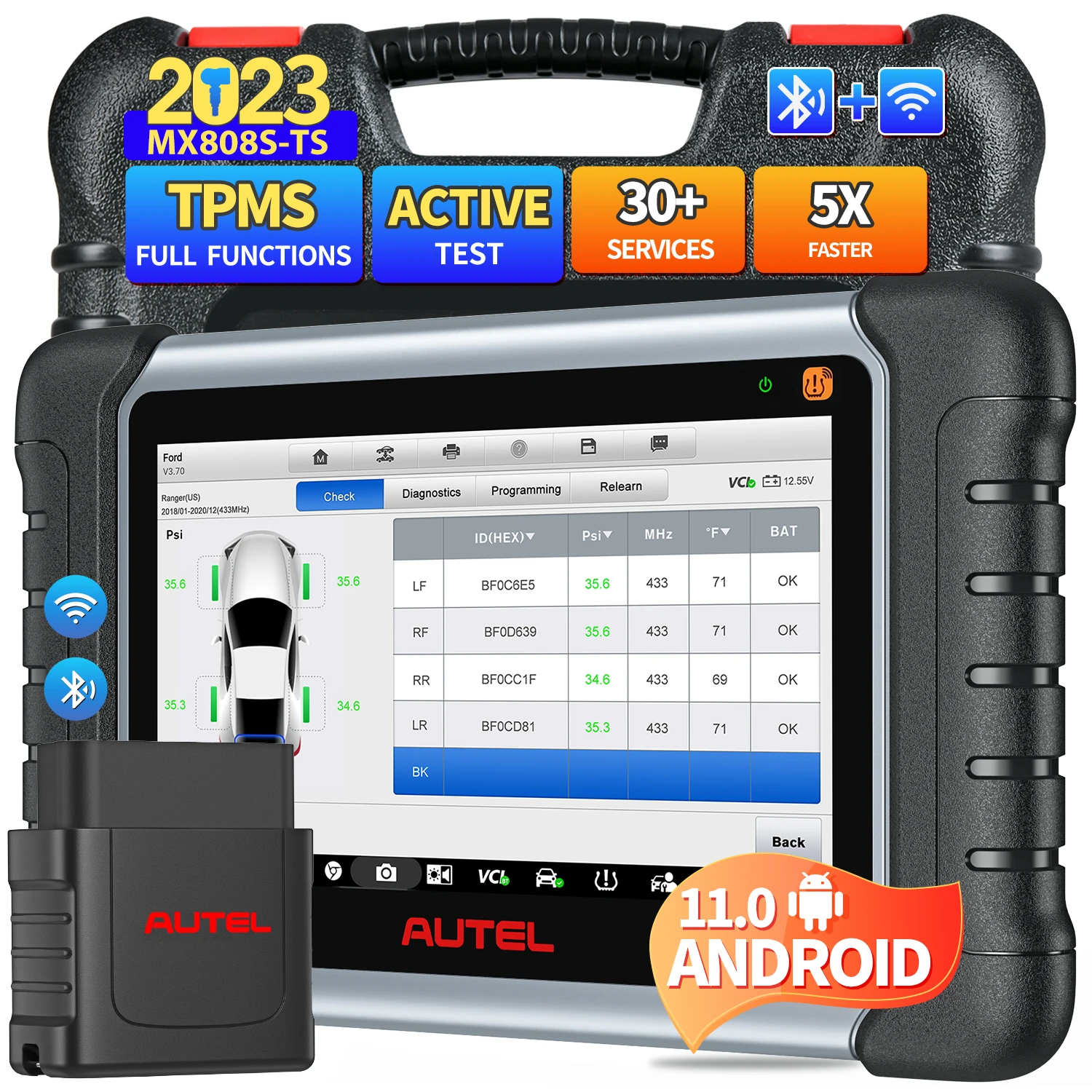 

Autel MaxiCheck MX808S TS Vehicle Full System Obd2 ScannerTPMS Sensor Auto Tire Pressure Monitoring System Car Diagnostic Tools