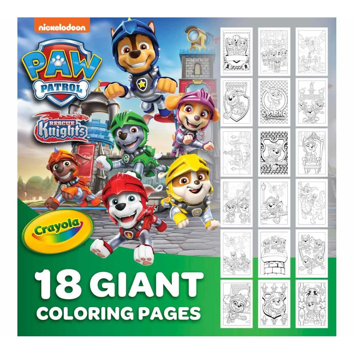 Crayola Paw Patrol Giant Coloring Pages 18 giant coloring pages per pack, Gifts for KIds