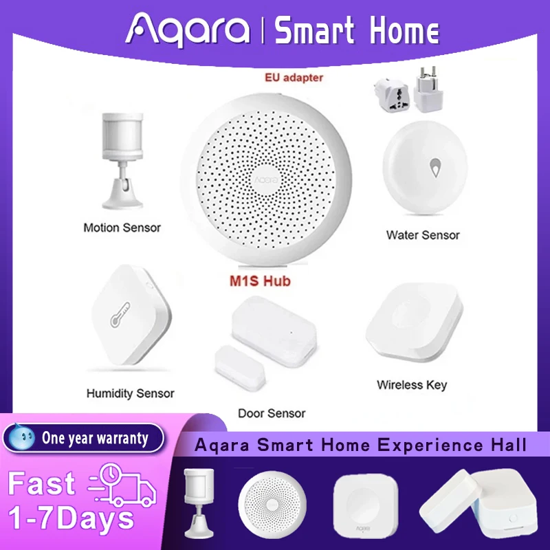 Aqara Smart Home Kit Zigbee 3.0 Hub Wireless Switch Human Humidity Door ...