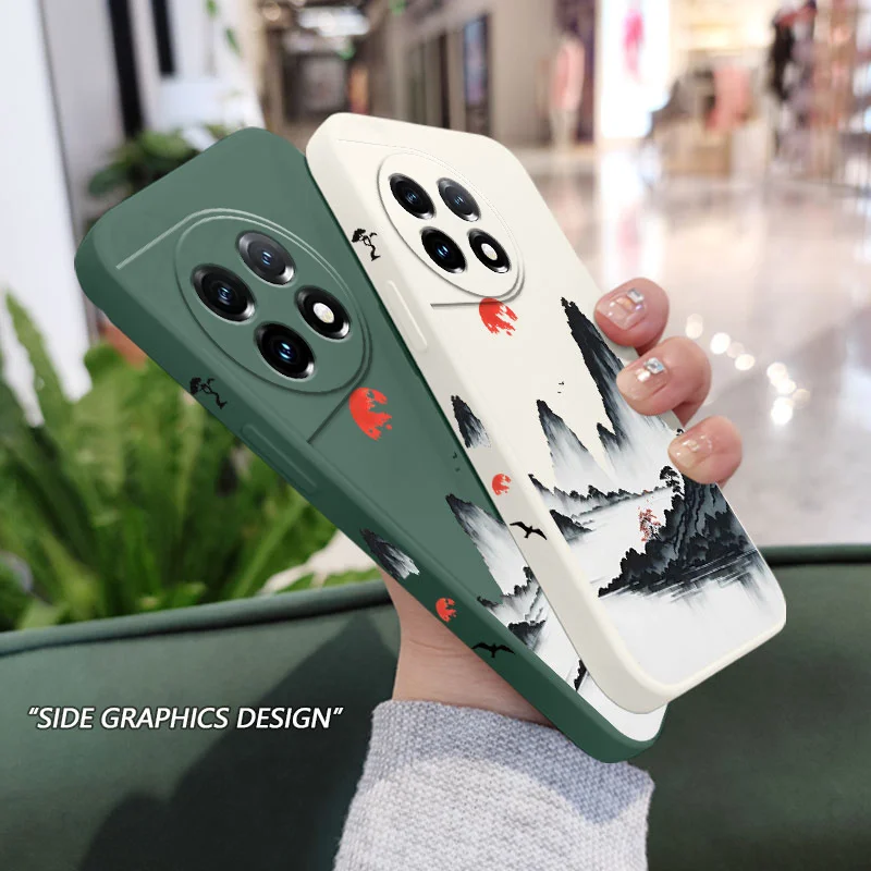 Sunset Red Liquid Silicone Phone Case Cover
