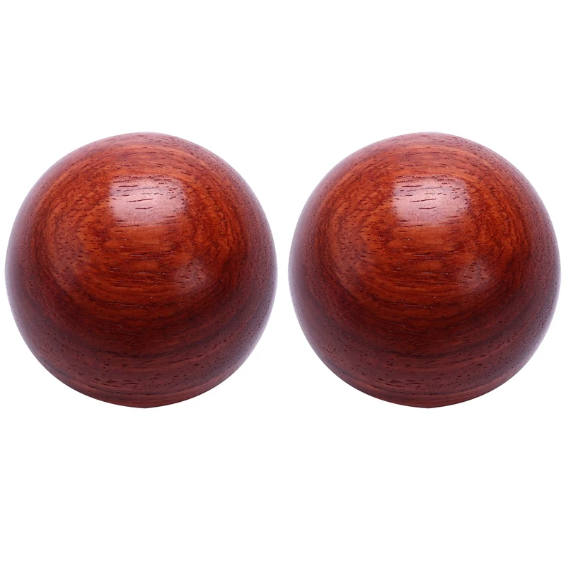 

New-2X 5Cm Wooden Stress Baoding Ball Health Exercise Handball Finger Massage Chinese Health Meditation Relaxation Therapy