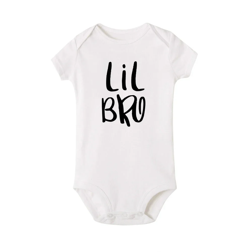 1pcs Big Bro & Lil Bro Boy Sibling Family Matching T-shirt Newborn Toddler Romper Big Brother Little Brother Sibling Outfits 2