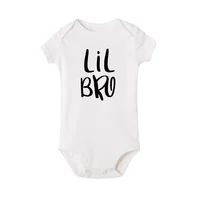 1pcs Big Bro & Lil Bro Boy Sibling Family Matching T-shirt Newborn Toddler Romper Big Brother Little Brother Sibling Outfits 2