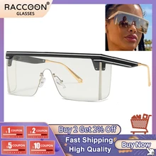 

Oversize Modern Fashion Sunglasses Women Men Rimless Luxury Glamour Design Sun Glasses Sports Bicycle Eyewear Goggles Windproof