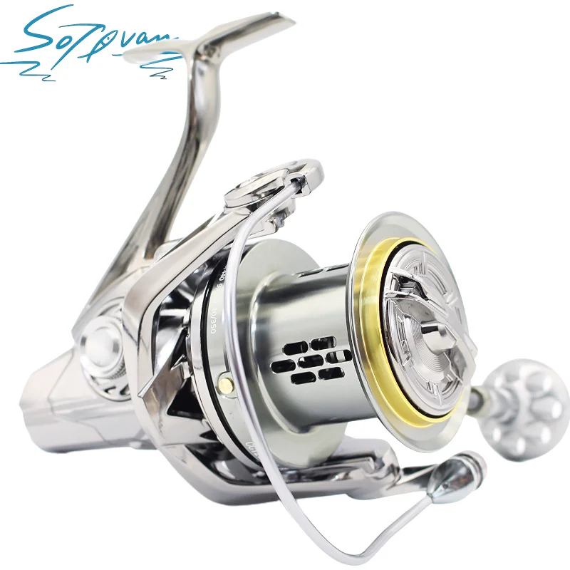 SOLIVAN Surf Spinning Fishing Reel 4.81 High Speed Aluminum Left/Right Handle 25 MAX Drag Wheel