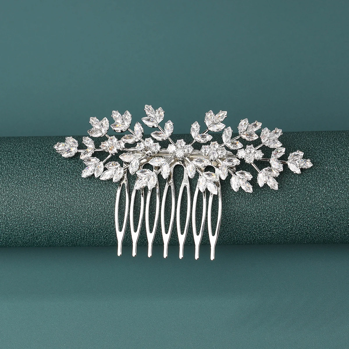 Bridal Hair Accessories Wedding Hair Comb with Zircon Bridal Side Comb for Women and Girls