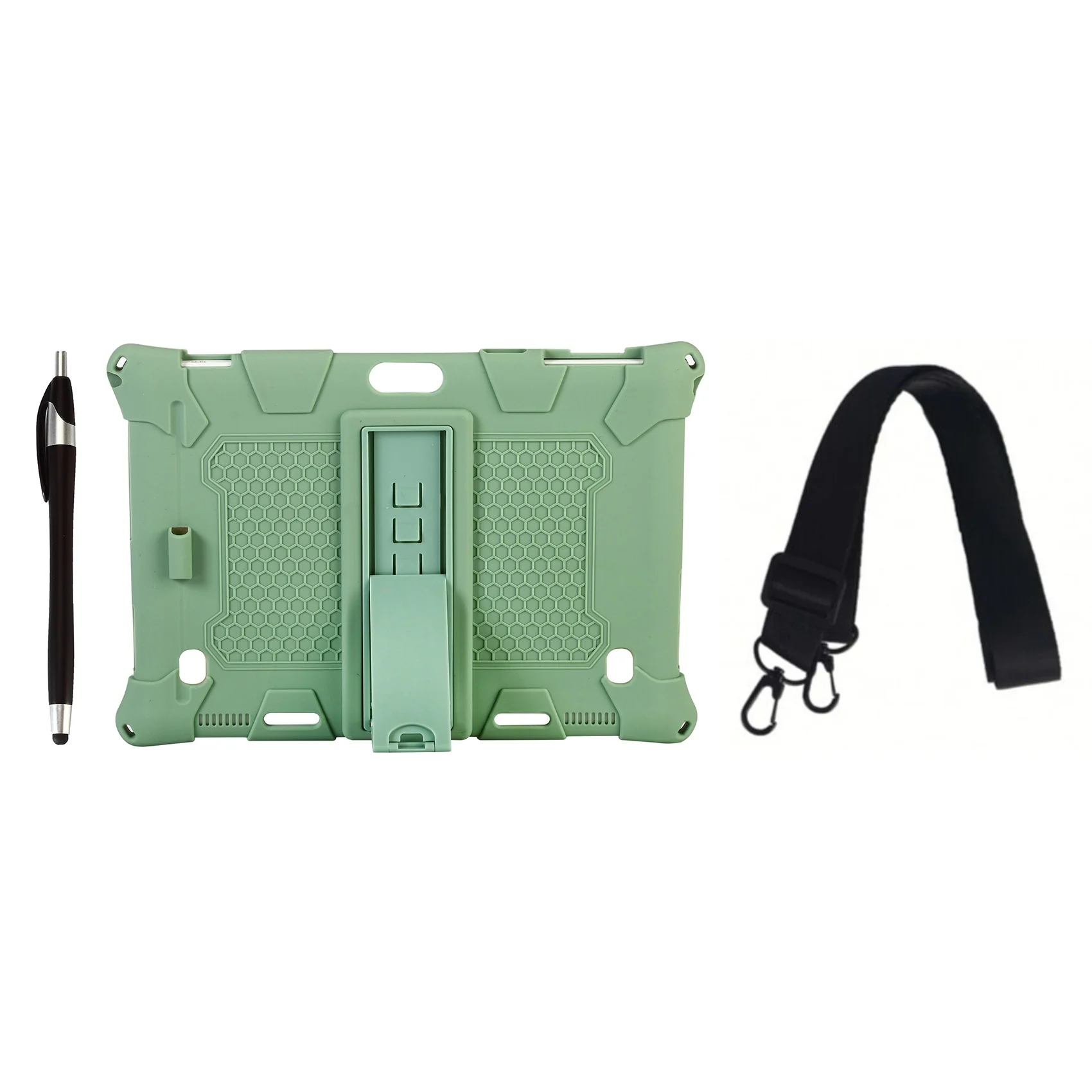 Custodia Per Tablet Teclast M30/M30 Pro Custodia In Silicone Per Tablet Da 10.1 Pollici Con Slot Per Penna E Cinturino (Verde Matcha)