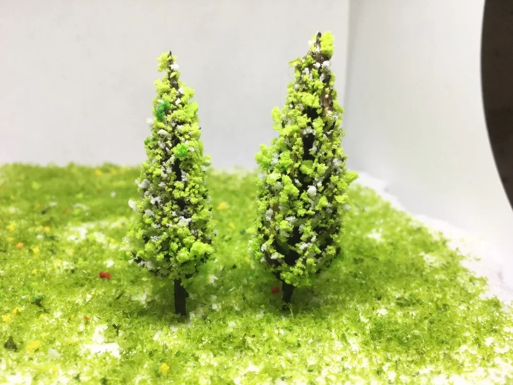 6.5cm Ho Scale Plastic Miniature Model Trees For Building Trains Railroad Wargame Layout Scenery Landscape Diorama Accessories 2