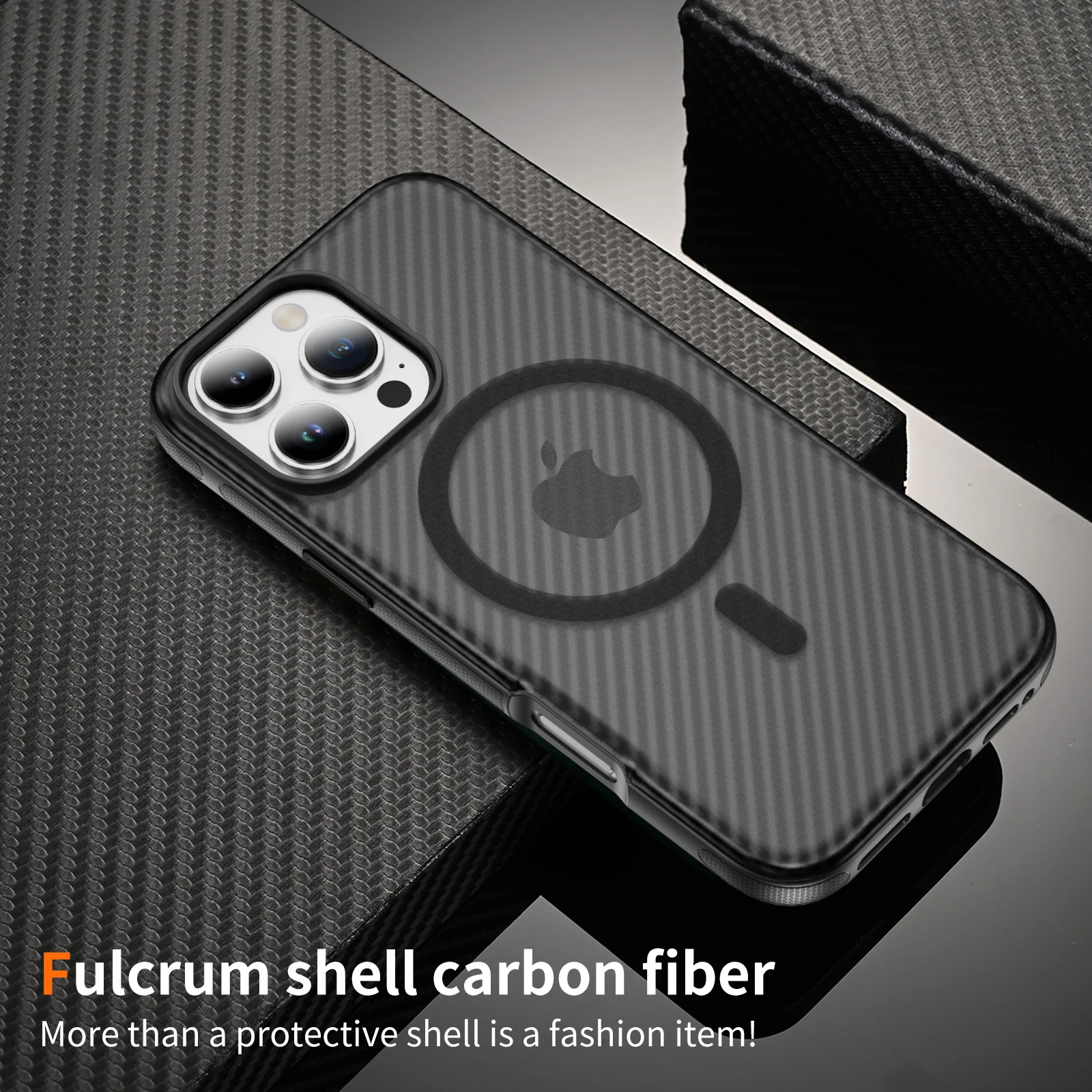 iPhone Carbon Fiber MagSafe Shockproof Case 1