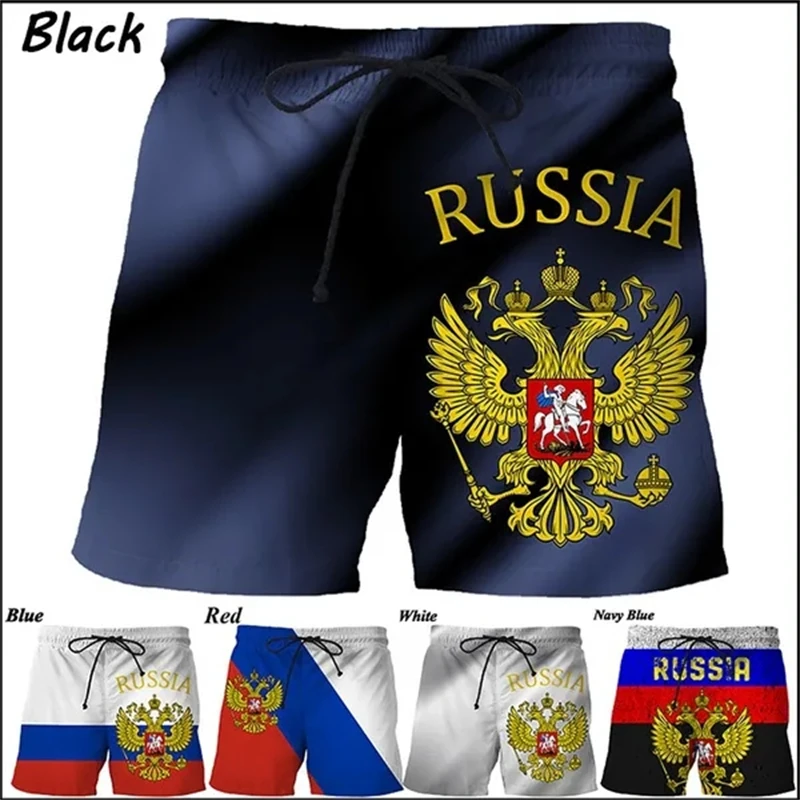 

Russian Flag Emblem Shorts Pants Men 3D Printed Swimsuit homme 2023 Swim Trunks Summer Beach Shorts homme Sport Gym Ice Shorts