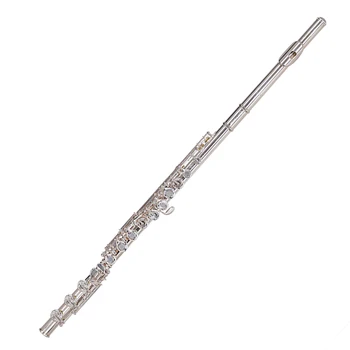 ike Jek flute 17 key c-tone g4 rbes curved opening embossing French key silver tube flute plus e key B tail