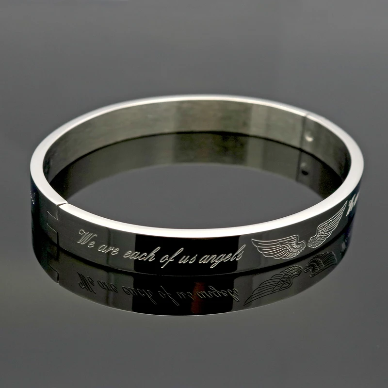 Angel Wings Style Stainless Steel Bracelets for Women Men
