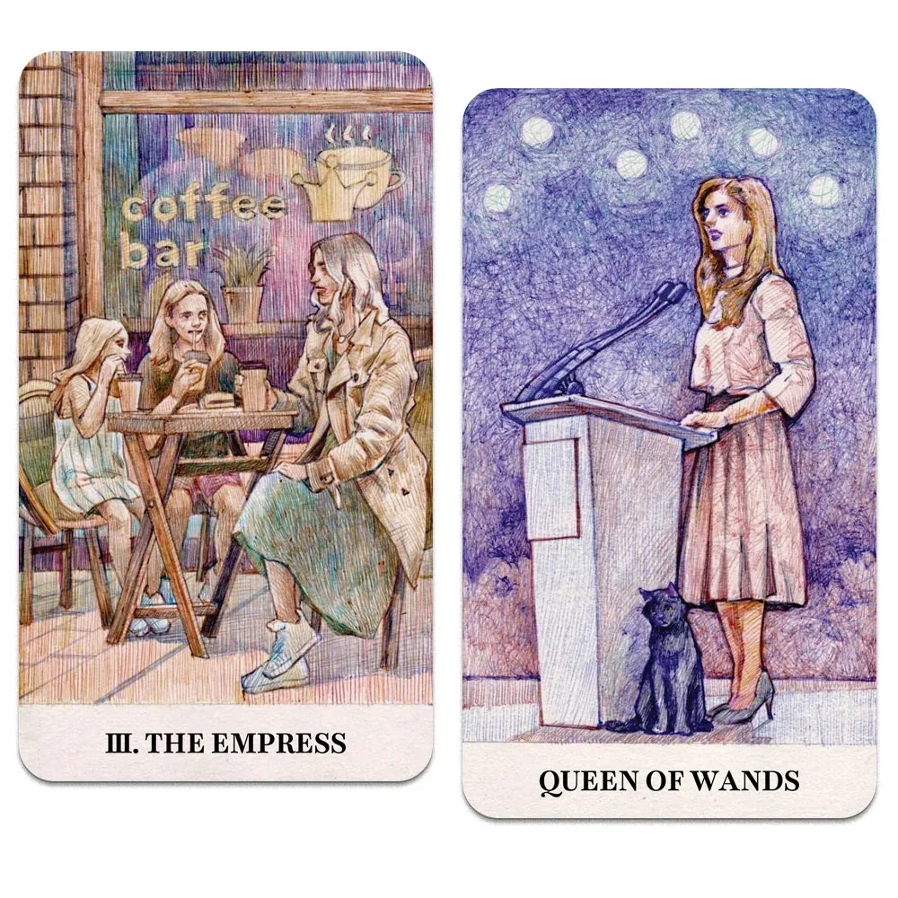 City Labyrinth Tarot 78 Cards 12*7cm Indy Pen-drawn about Life In New York In The Early 2000s tarot cards