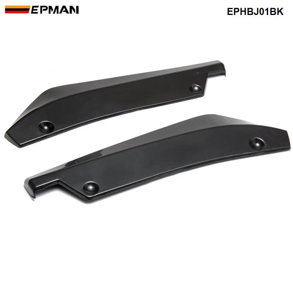 Epman 2PCS/SET Universal Car Rear Bumper Lip Splitter Diffuser Chin Spoiler Canard Deflector EPHBJ01