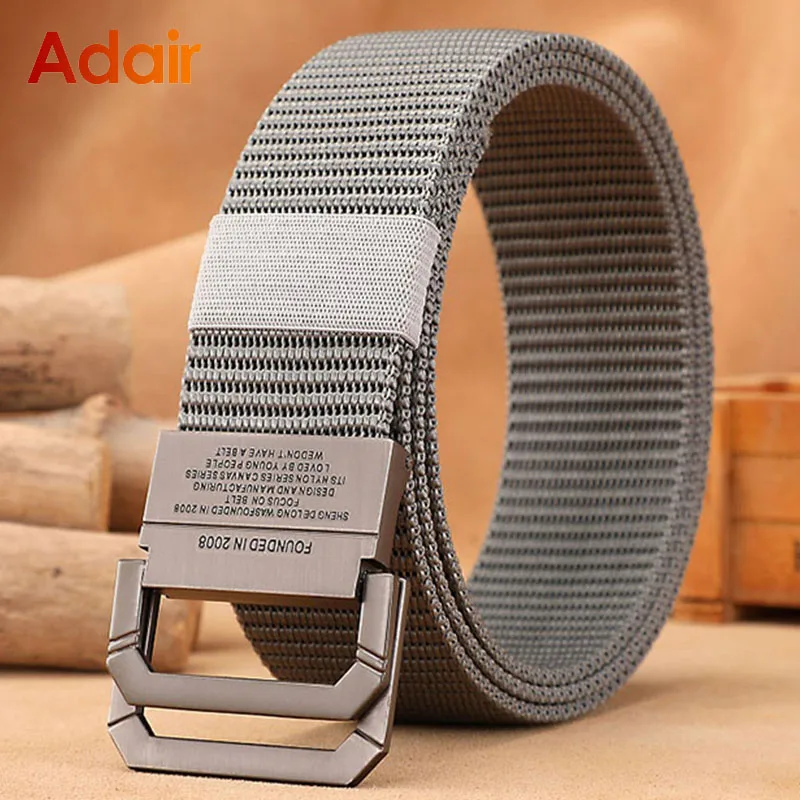 Men Casual Fabric Tactical Webbing Belts Nylon Canvas Jeans Belt Army Waist High Quality Luxury Designer Military Strap HB009 fashionable men and women s five star automatic buckle waist belt 1200d nylon tactical training luxury designer work pants belt