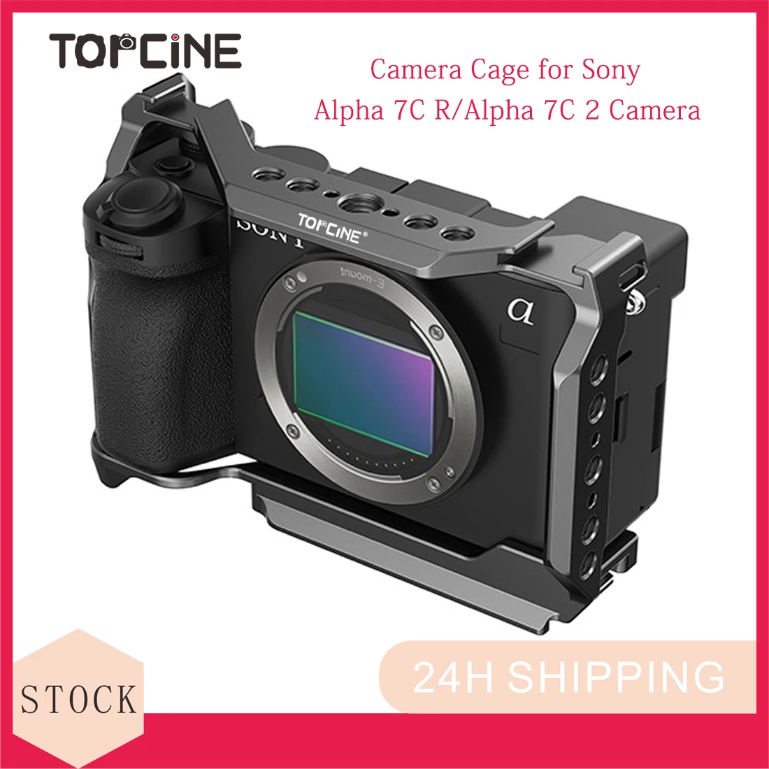 Gabbia Topcine A7C2 Per Fotocamera Sony Alpha 7C R /Alpha 7C Ii, Piastra A Sgancio Rapido Per Arca-Swiss, Supporto Per Scarpe Fredde Per Accessori