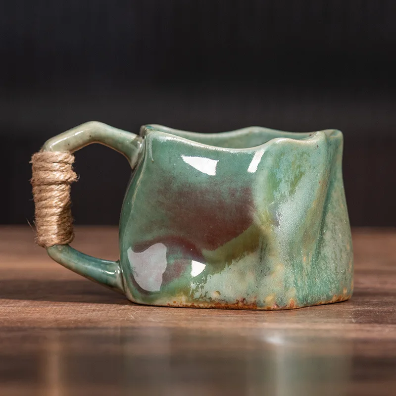 Luxury Ceramic Coffee Mug with Rope Handle - قدح ق...