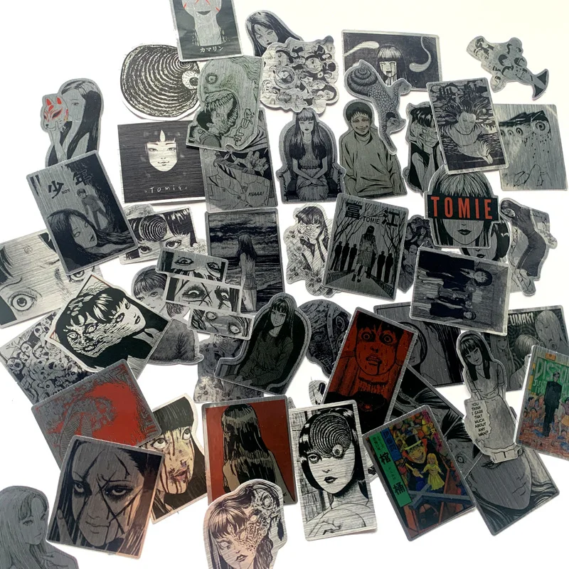 

50pcs Anime Tomie Stickers Horror Comic Graffiti Car Bicycle Motorcycle Skateboard Laptop Stickers School Stationery