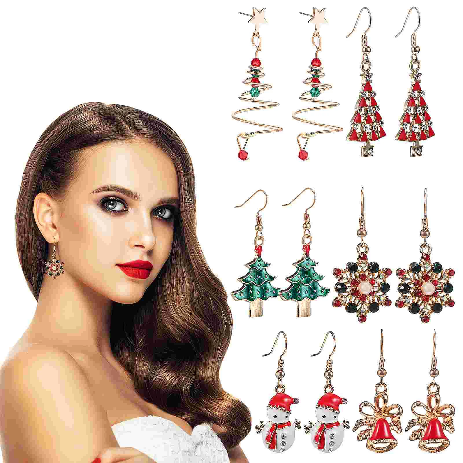 

Ювелирные украшения для ушей, эстетические серьги, висячие серьги, украшения на Рождество для женщин и девушек