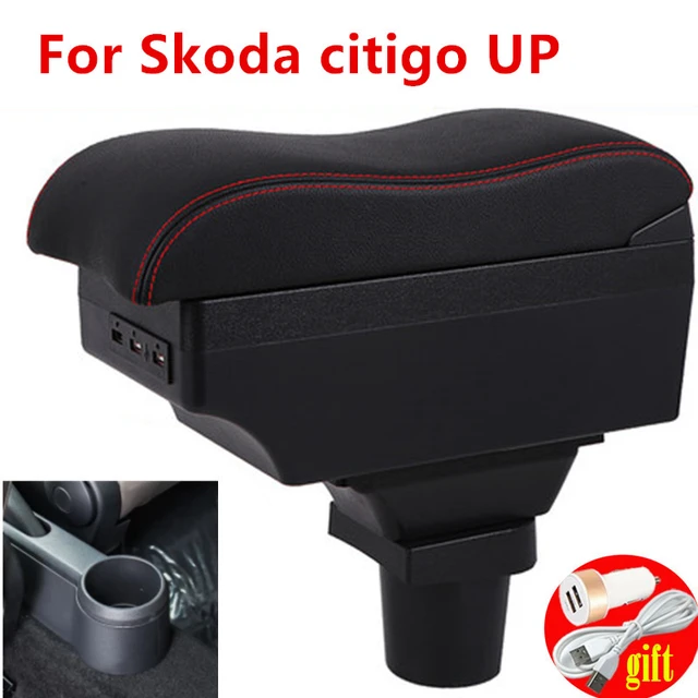 Für Skoda citigo UP Armlehne box Innen Teile spezielle Retrofit teile Auto  Armlehne Zentrum Speicher box mit USB LED - AliExpress