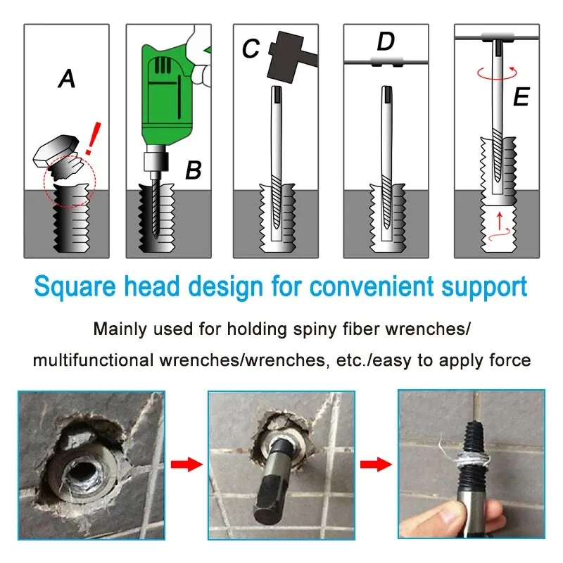 Broken Wire Extractor 5pc 6pc Fine Tooth Broken Head Screw Removal Faucet Removal Tool Accessory Set