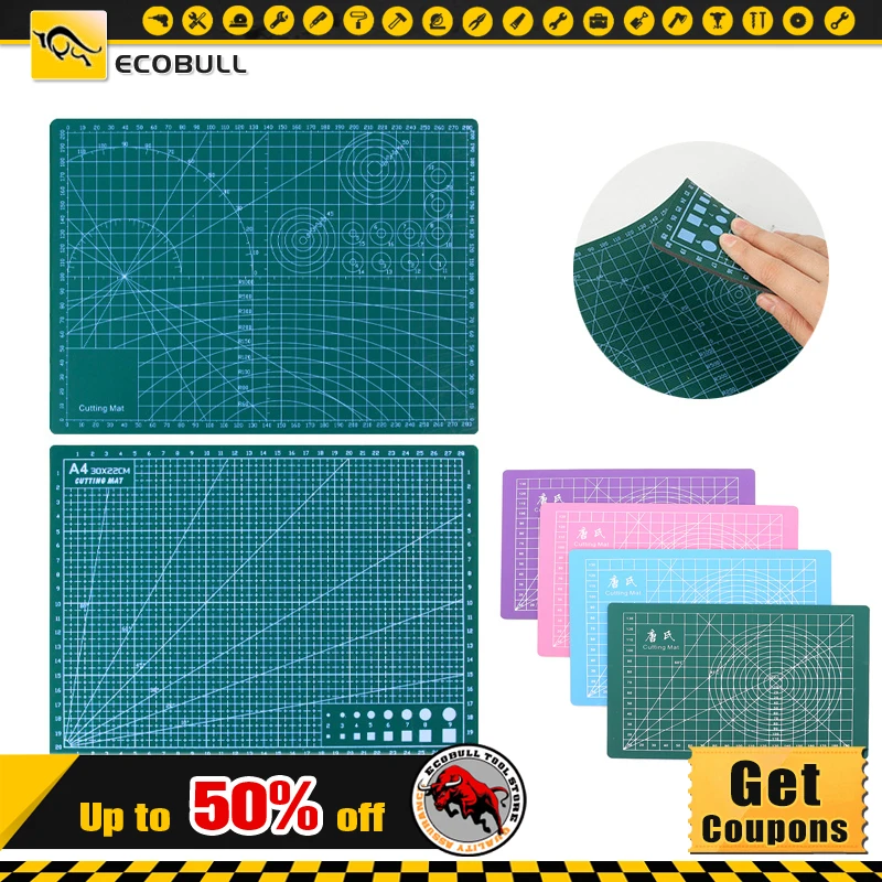 

1pc A4 PVC Cutting Mat Pad Double-sided Patchwork Cut Pad Patchwork Tools Manual DIY Model Tool Self-healing Cutting Board
