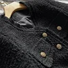 Blacktweed Style Cropped Jacket 2024 New Spring Autumn Thin Elegant Socialite Long Sleeve Topins Thin Regular Crew Neck Jacket 3
