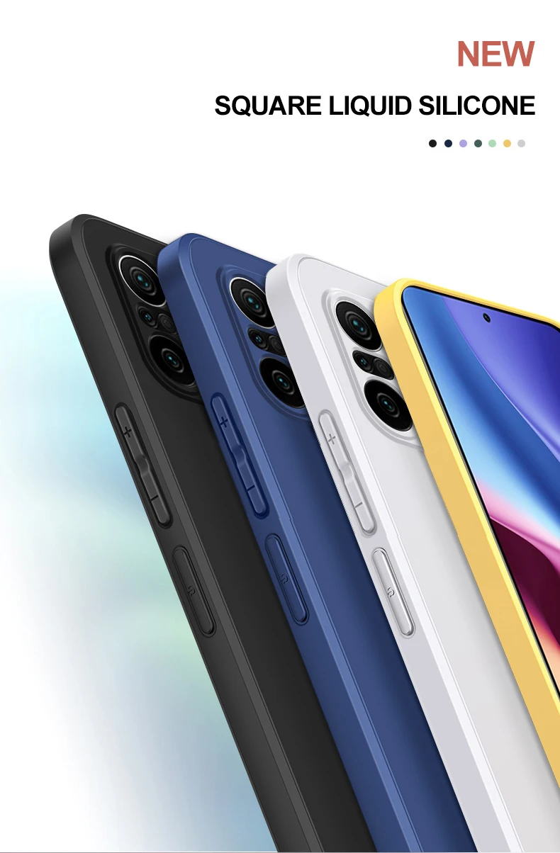 Carcasă originală pătrată din silicon lichid pentru Poco F3 PocoF3 Poco F 3 Pro, moale, pentru Xiaomi Poco F3 Poco F3 PocoF3 Poco_voghion.com