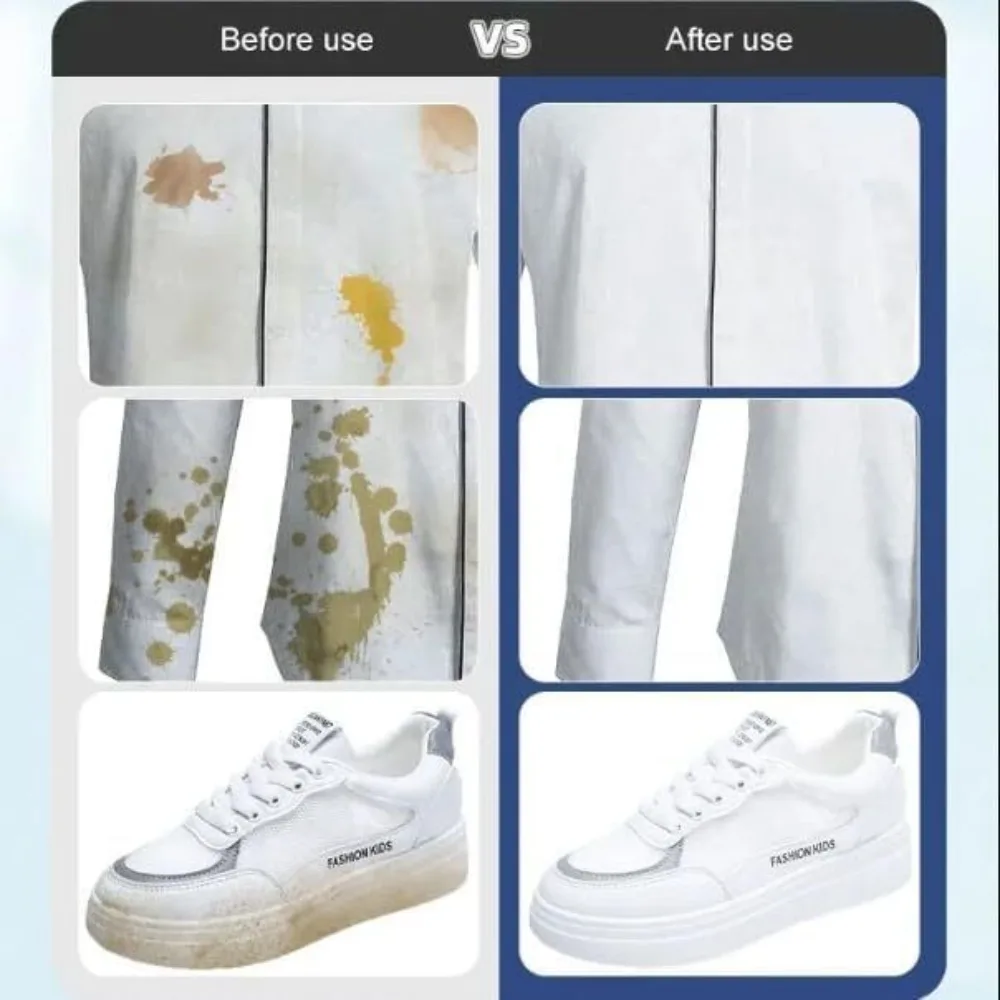 20Pcs Disposable Clothes Stain Removal Wet Wipes Clothes Fabric Silk Linen Blood Coffee Decontamination Wipes