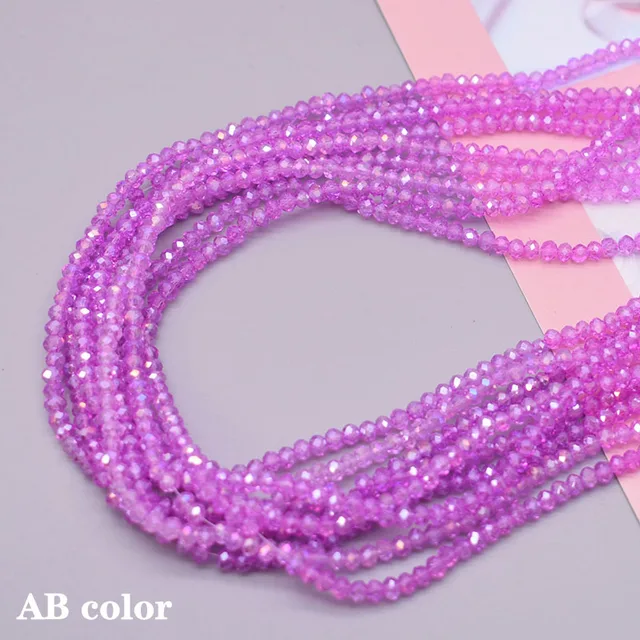 New 2x3mm Dyeing Loose Spacer Czech Beads Crystal Faceted Rondel Glass Beads for Jewelry Making Jewelry DIY Accessories 13 2mm 170pcs