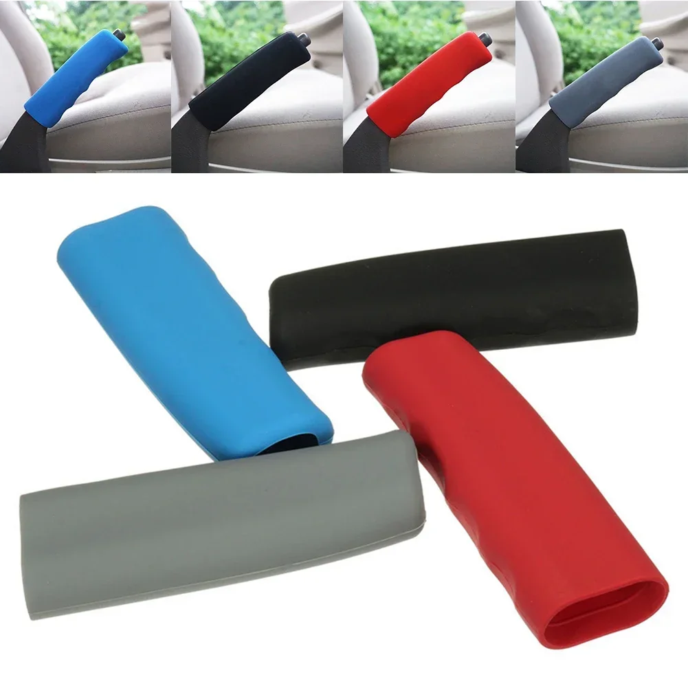 Universial Hand Brake Set Car Handbrake Sleeve Silicone Gel Cover Anti-Skid Auto Parking Brake Handle Sleeve Car Accessories