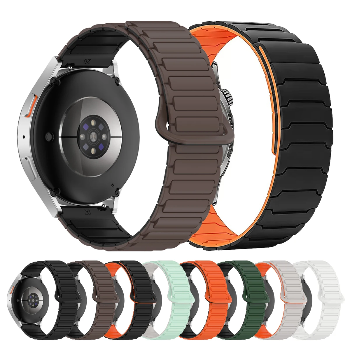 Magnetic Silicone Loop Strap - Soft Sport Band Bracelet