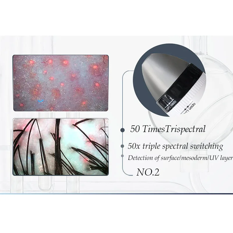 15inch LCD Skin&Hair Analyzer Detector Digital Microscope Magnifier Skin Hair Blackhead Follicle Scalp Detector 50X-200X