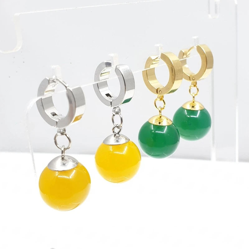 Stud Earrings Pearl Earrings Chain Ear Clips 1Pc Anime Ball Dragon Stud Earrings Round Pearls Goku Ear Clip for Anime Fan Men Women