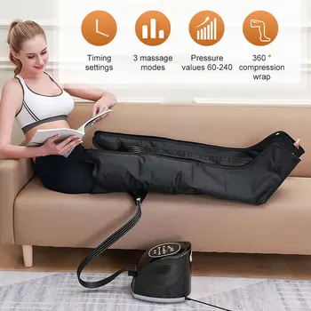 1 Pair Electric  Air Compression Leg Massager Pneumatic Foot Calf  Air Wraps Muscle Relax Therapy Blood Circulation Pain Relief 1