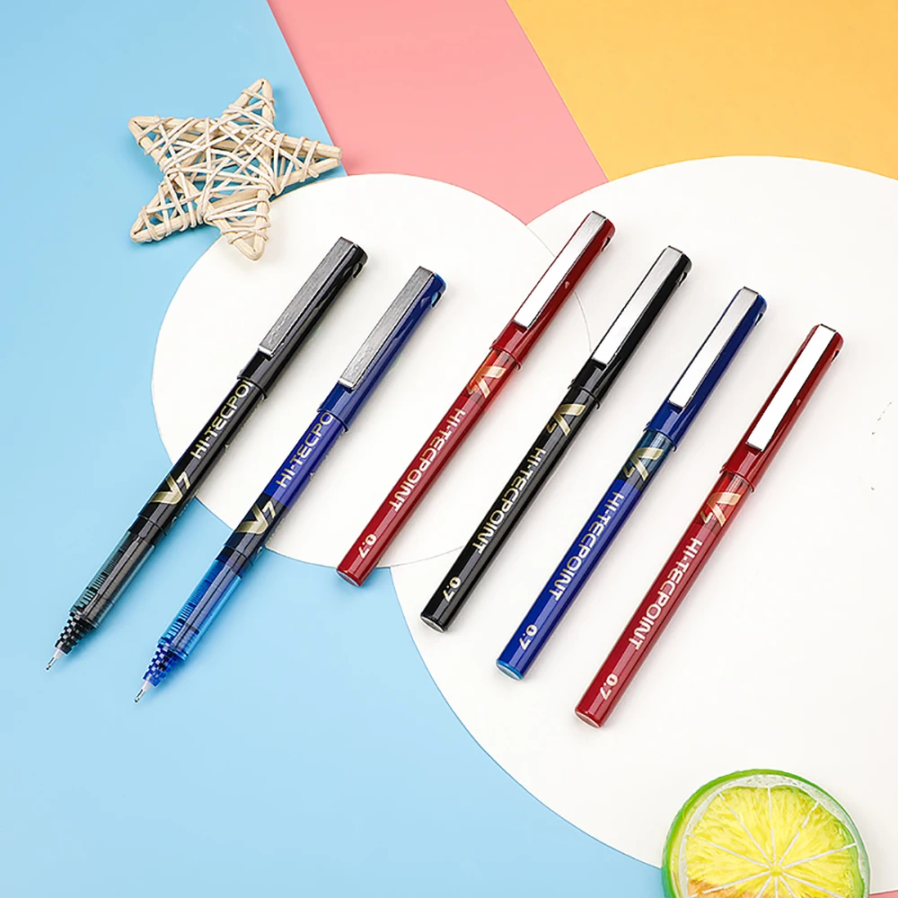 6pcs Japan PILOT Gel Pen BX-V7 Straight Liquid Syringe Pen for Student Exams 0.7mm Water Based Signature Stationery Supplies 4