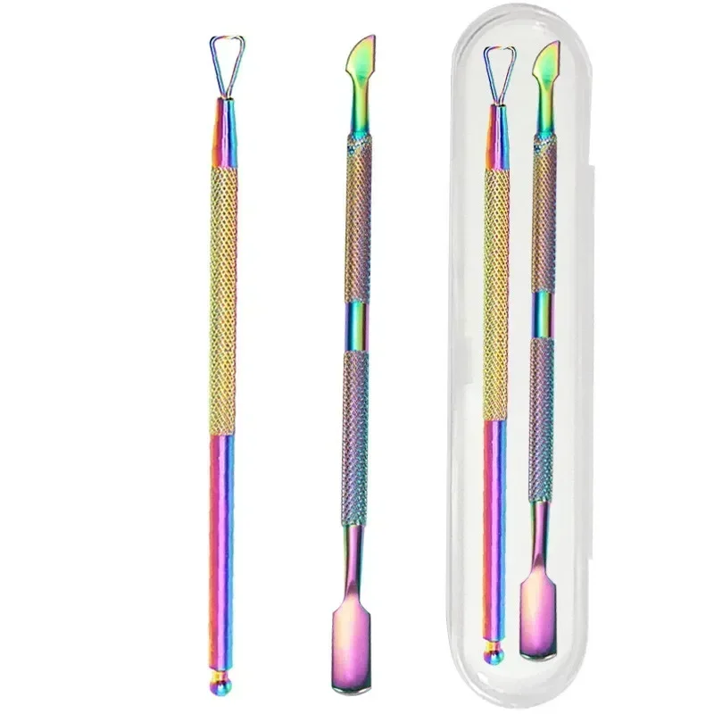 Nail UV gel remover gel polish remover cleaner culticle pusher dead skin removing stainless steel stick rod manicure nails tool nail care kit manicure tools manicure pedicure kit manicure set nail art pusher manicure pedicure tools dead skin remover pedicure tools